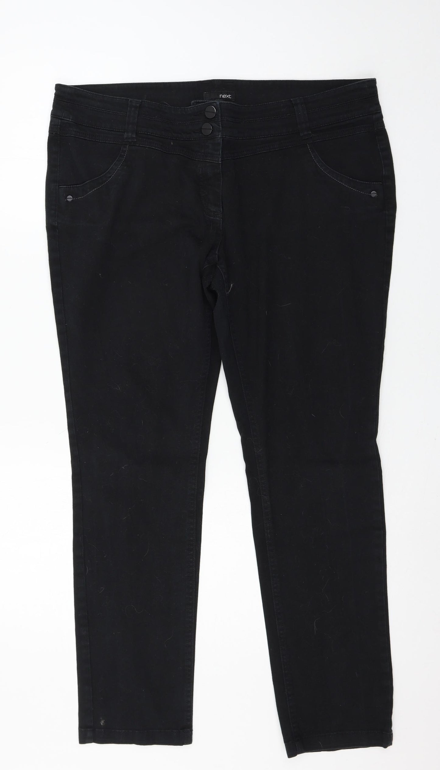 NEXT Womens Black  Denim Skinny Jeans Size 18 L29 in