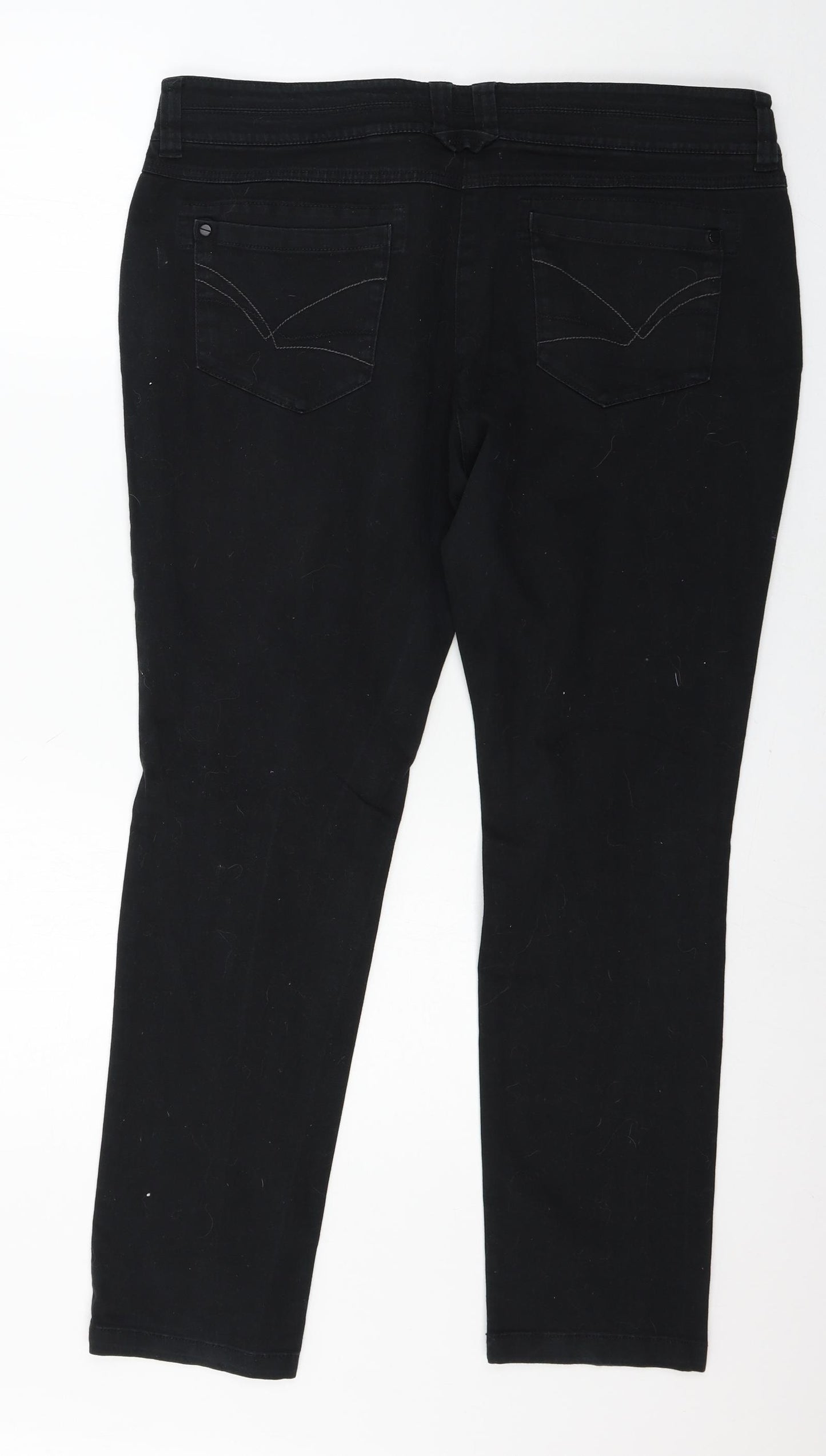 NEXT Womens Black  Denim Skinny Jeans Size 18 L29 in