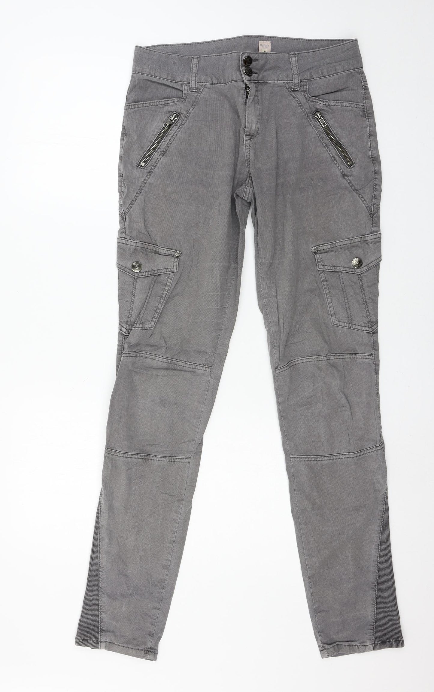 CULTURE Womens Grey   Trousers  Size 10 L32 in