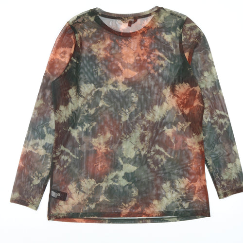 NEXT Womens Multicoloured Geometric  Basic T-Shirt Size 16