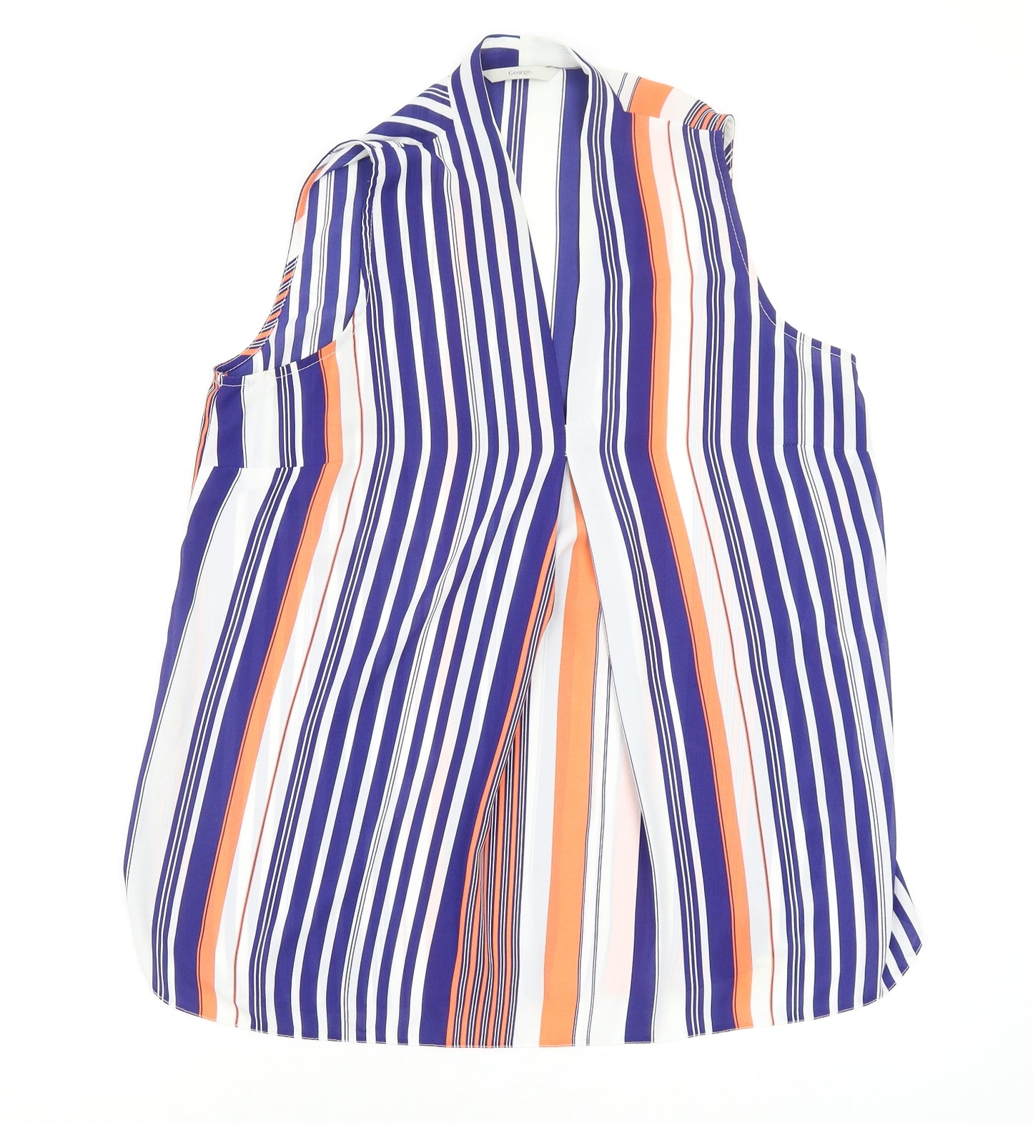 Asda George Womens Multicoloured Striped  Basic Blouse Size 14