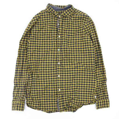 Easy Mens Multicoloured Check   Button-Up Size M