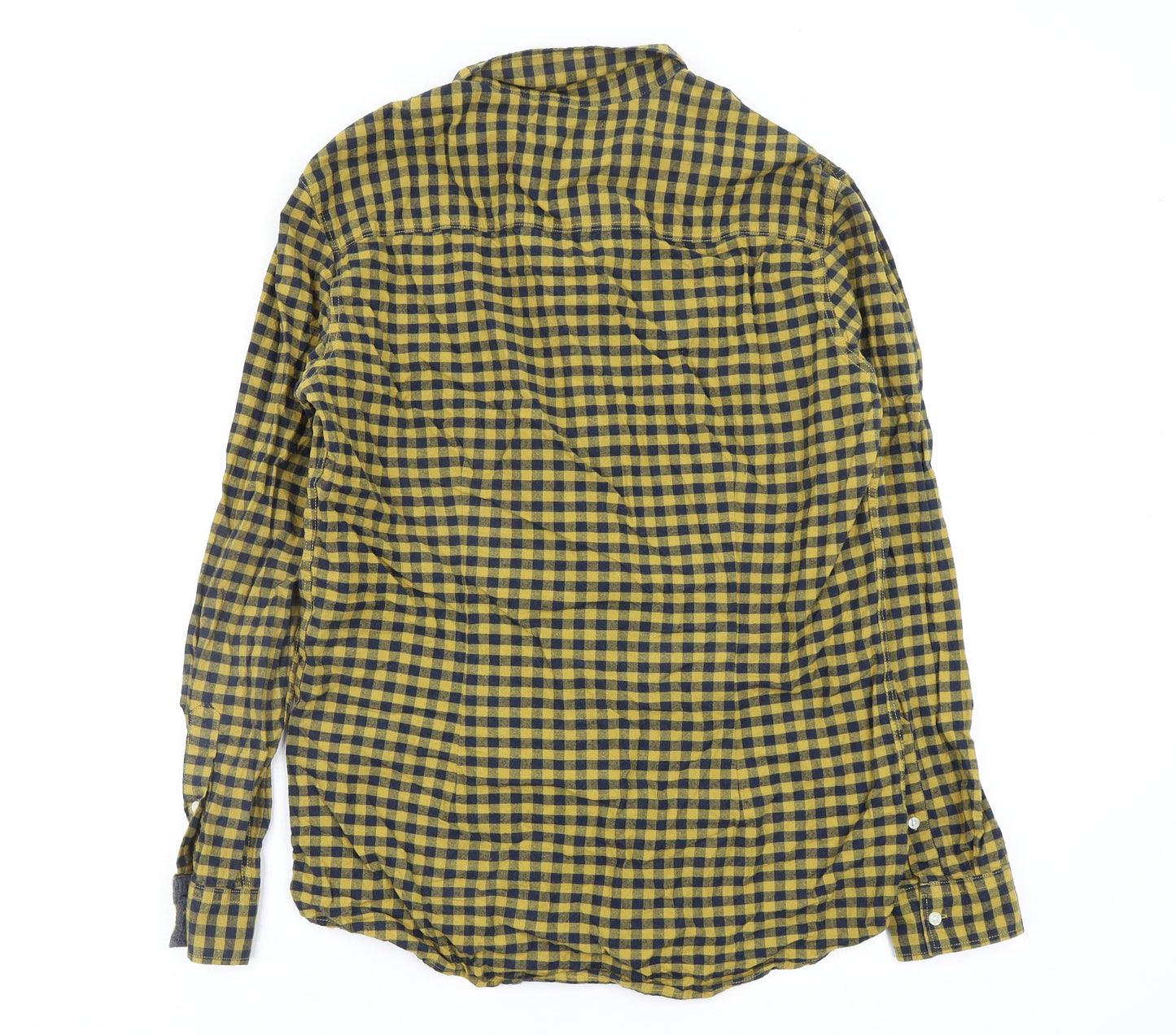 Easy Mens Multicoloured Check   Button-Up Size M