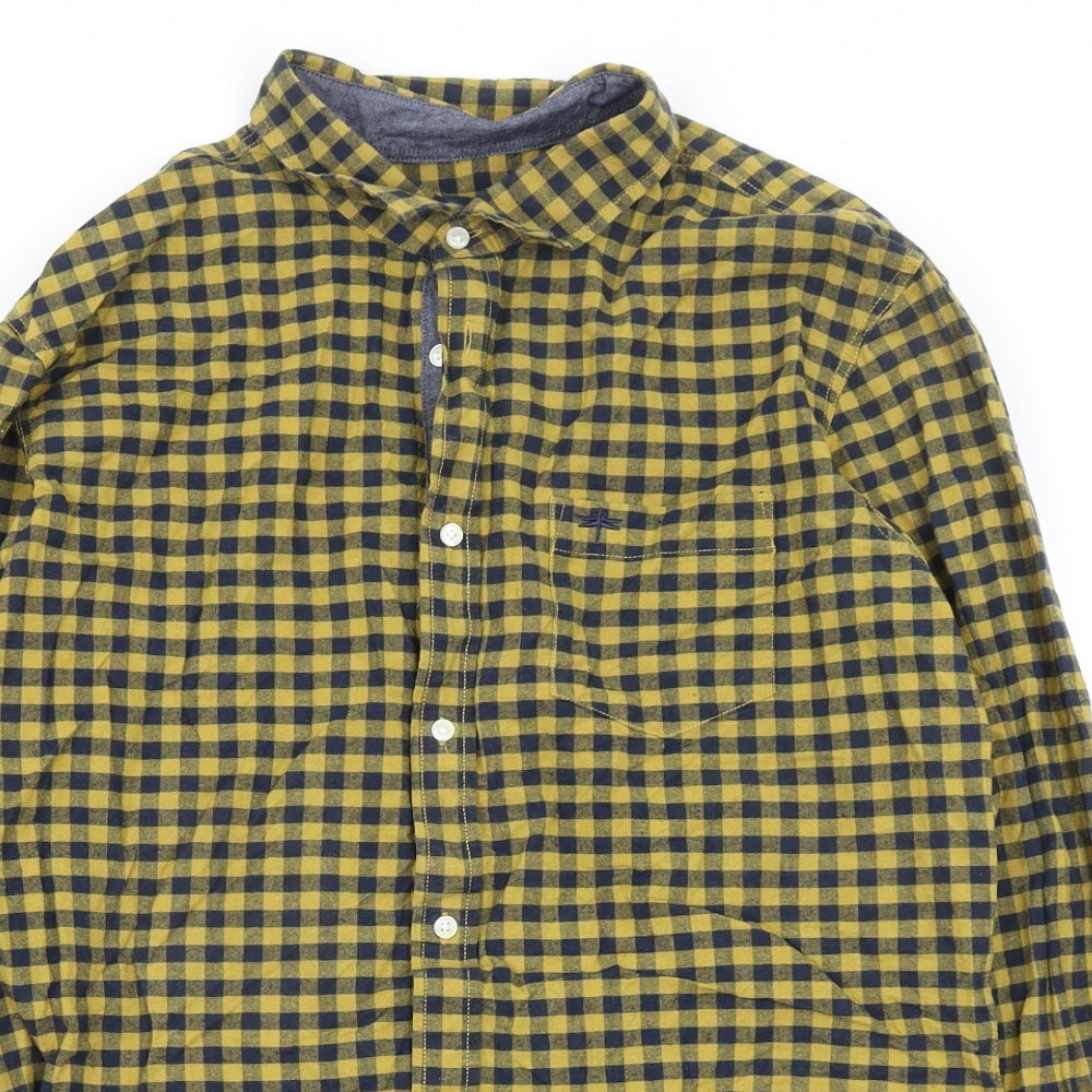 Easy Mens Multicoloured Check   Button-Up Size M