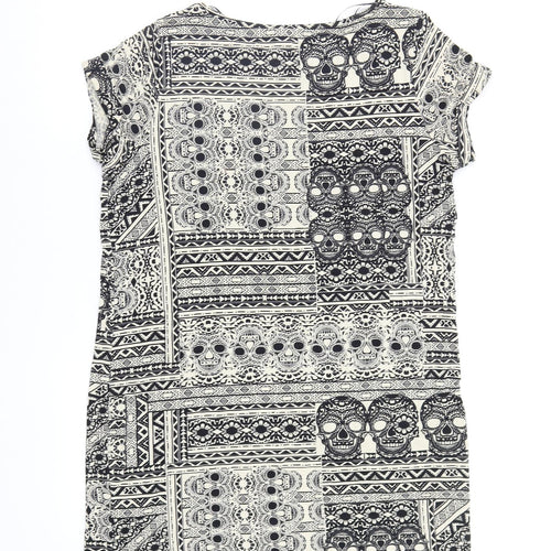 Asda George Womens Multicoloured Geometric  Basic T-Shirt Size 18