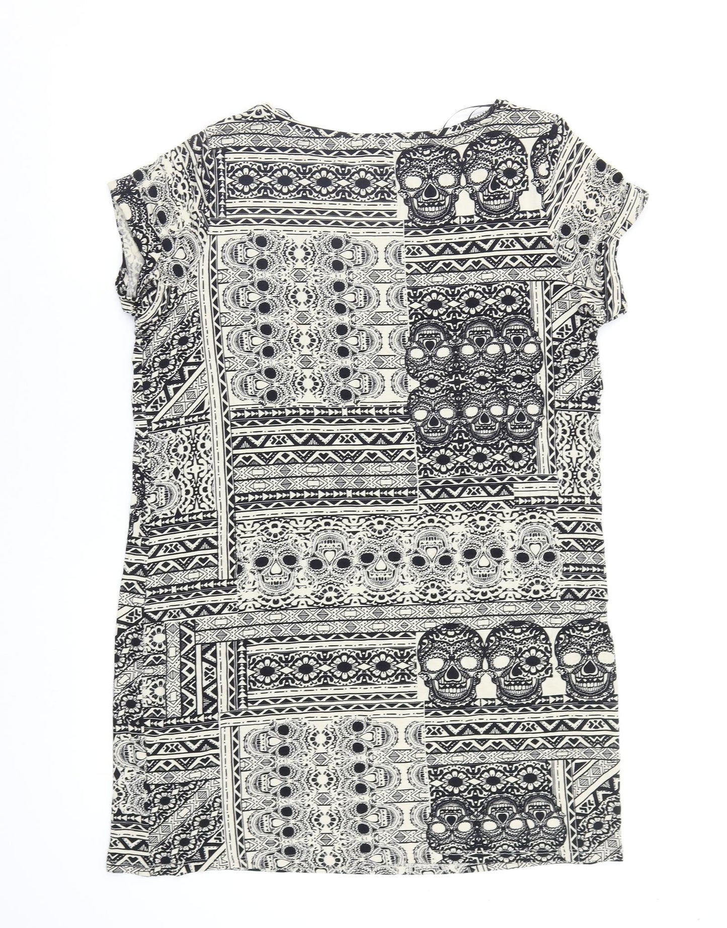 Asda George Womens Multicoloured Geometric  Basic T-Shirt Size 18