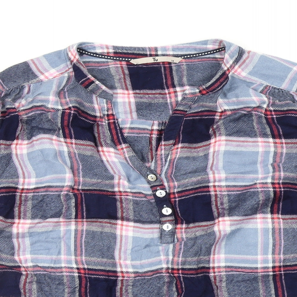 TU Womens Multicoloured Check  Top Pyjama Top Size 18