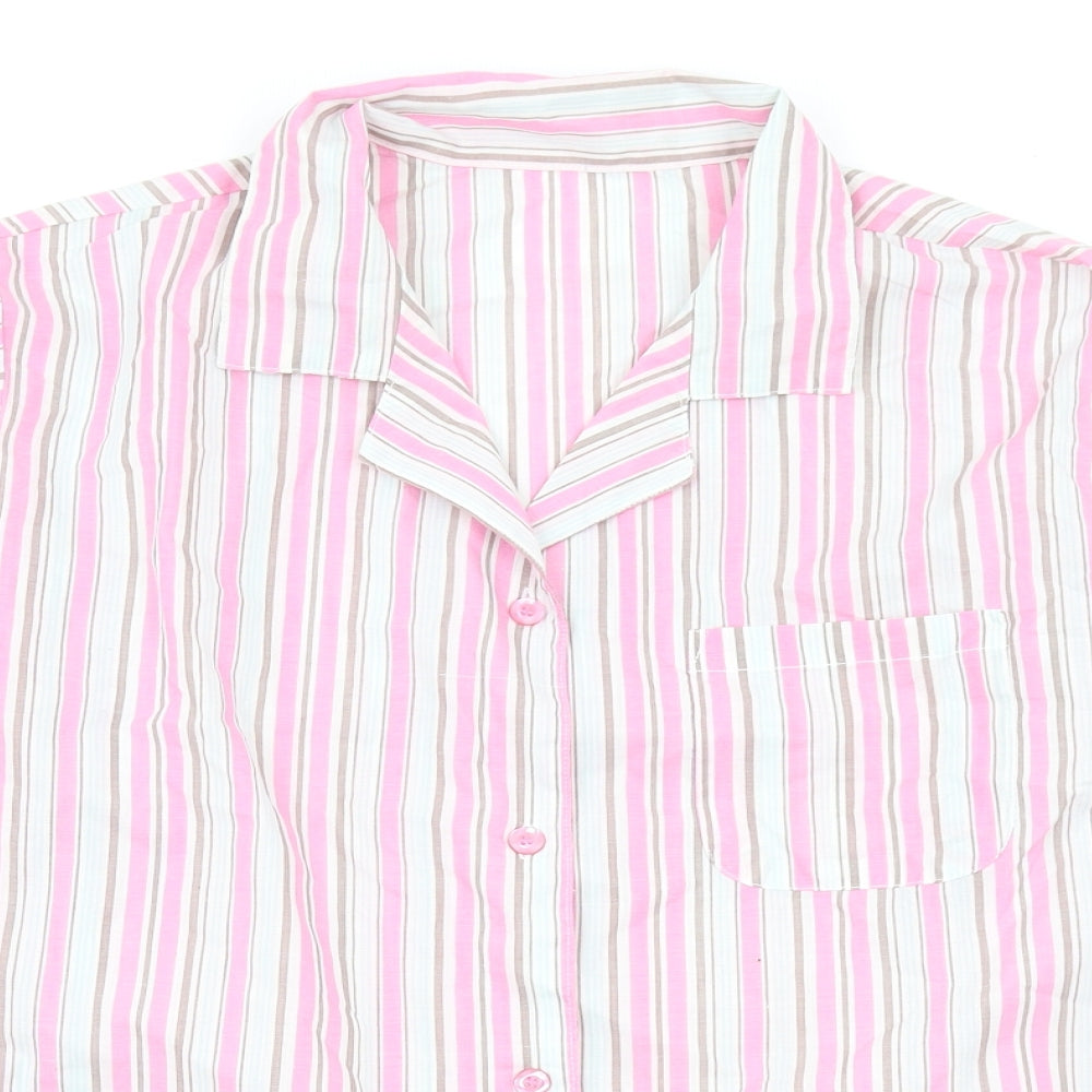 Asda George Womens Multicoloured Striped  Top Pyjama Top Size 12