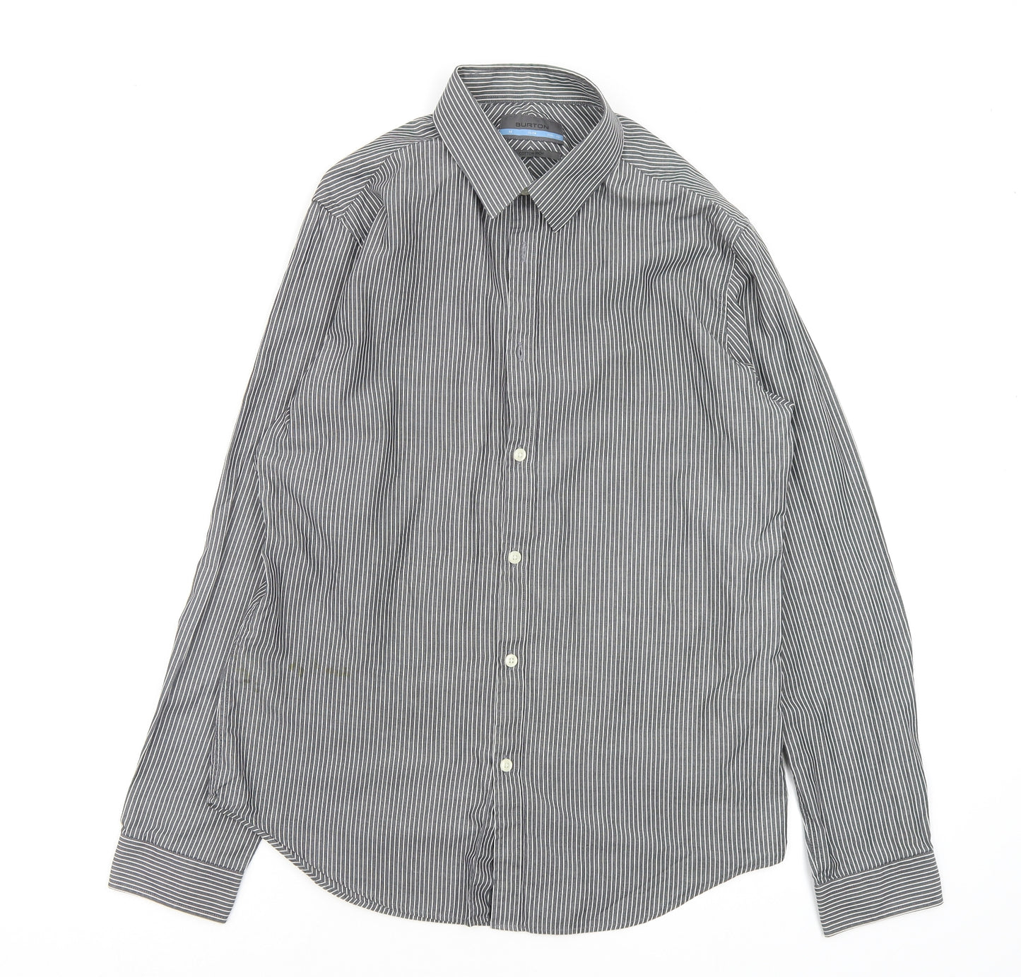 Burton Mens Multicoloured Striped   Button-Up Size M