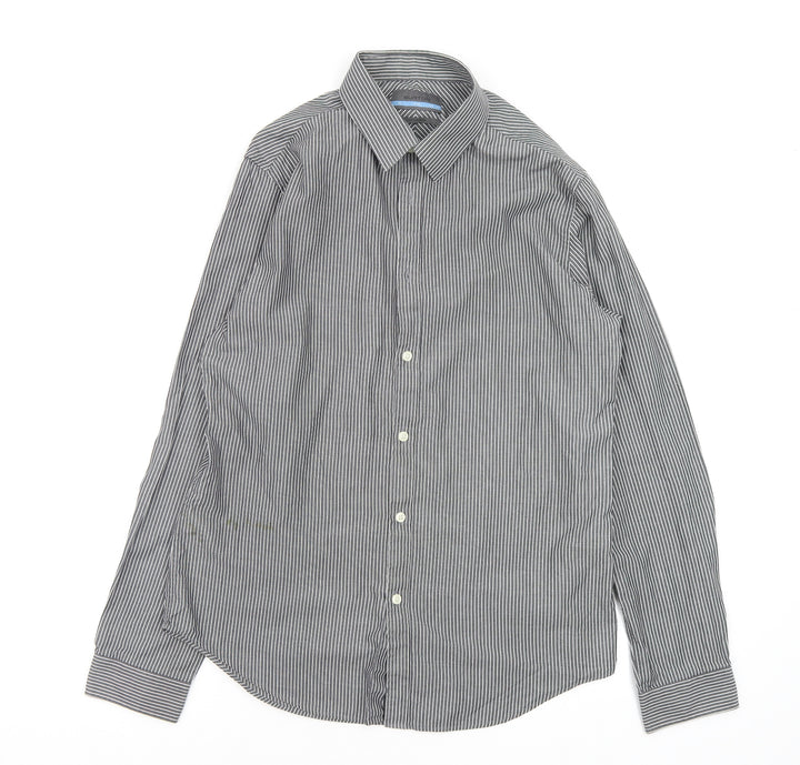 Burton Mens Multicoloured Striped   Button-Up Size M