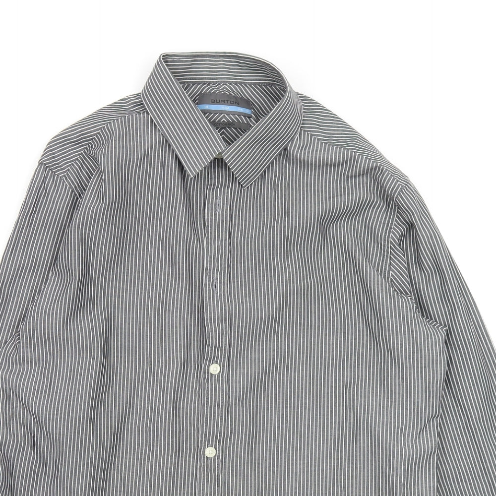 Burton Mens Multicoloured Striped   Button-Up Size M