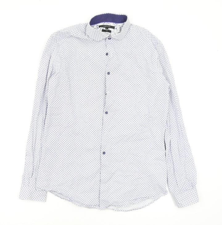 Politix Mens Multicoloured Geometric Button-Up Size L