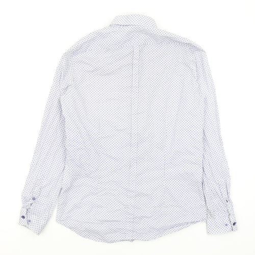 Politix Mens Multicoloured Geometric   Button-Up Size L
