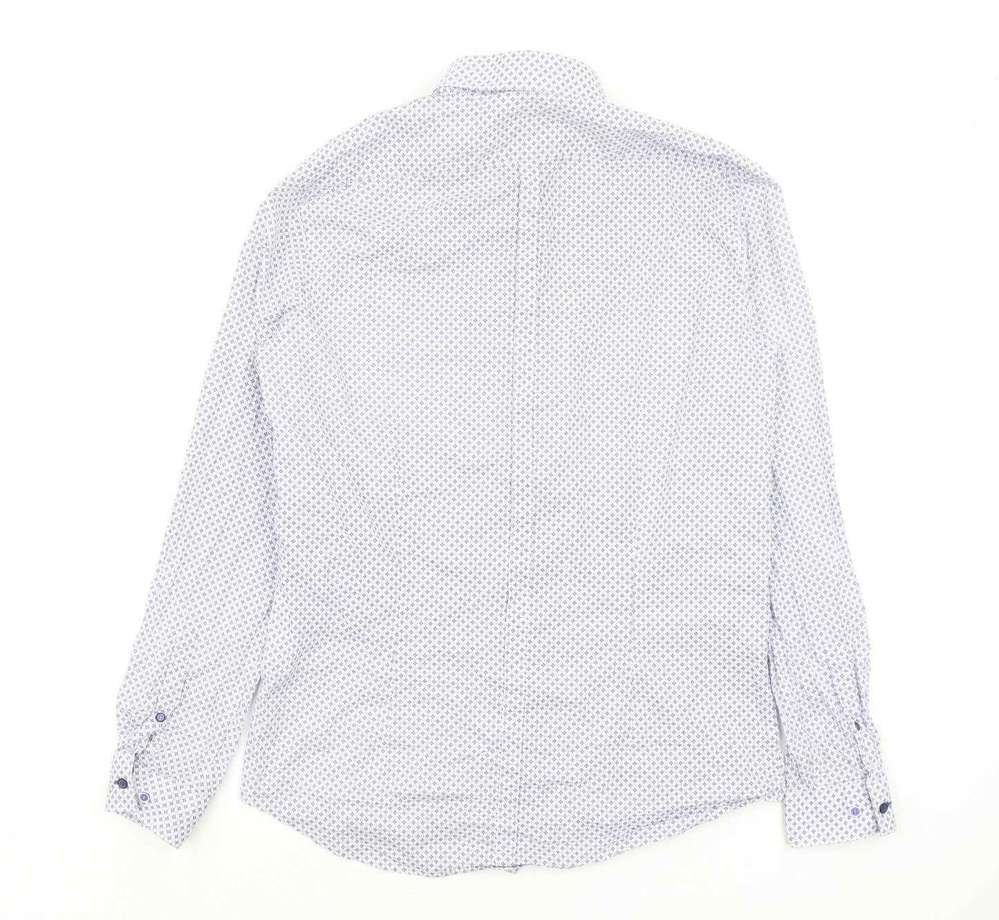 Politix Mens Multicoloured Geometric   Button-Up Size L