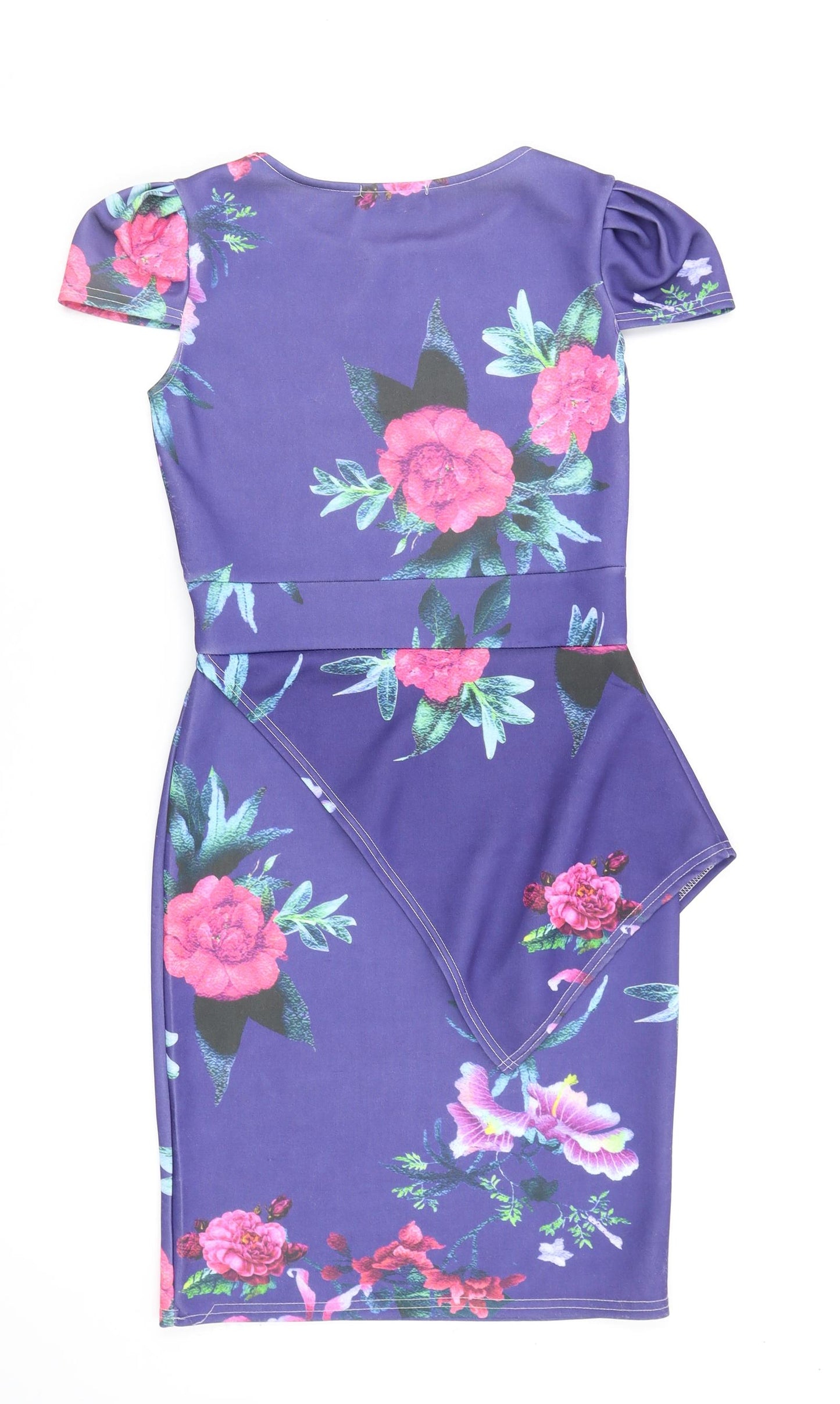 MissLook Womens Purple Floral  Fit & Flare  Size 10