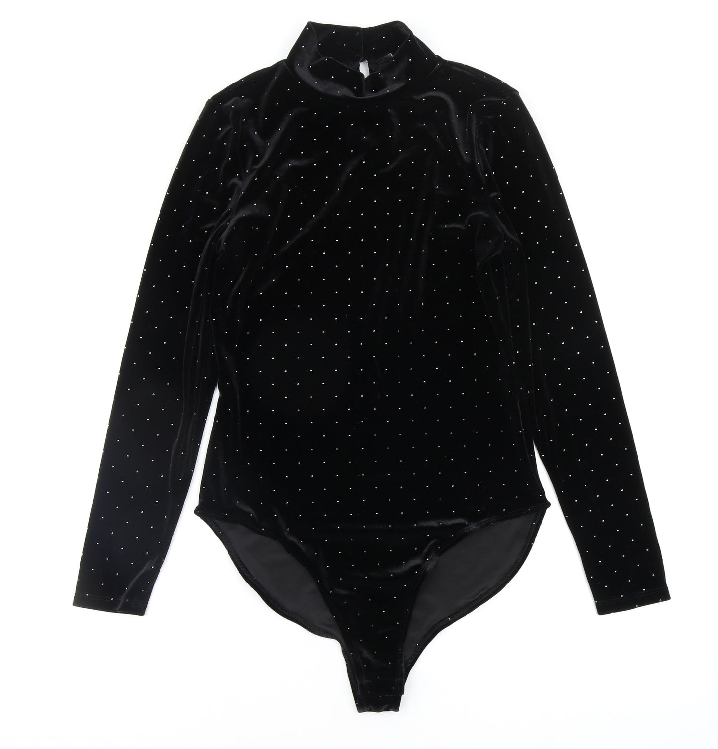 Primark Womens Black Polka Dot  Bodysuit One-Piece Size 12