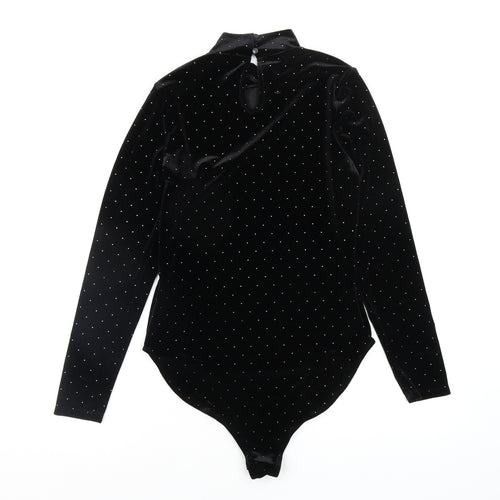 Primark Womens Black Polka Dot  Bodysuit One-Piece Size 12