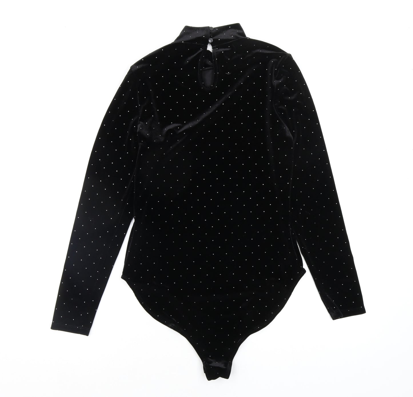 Primark Womens Black Polka Dot  Bodysuit One-Piece Size 12