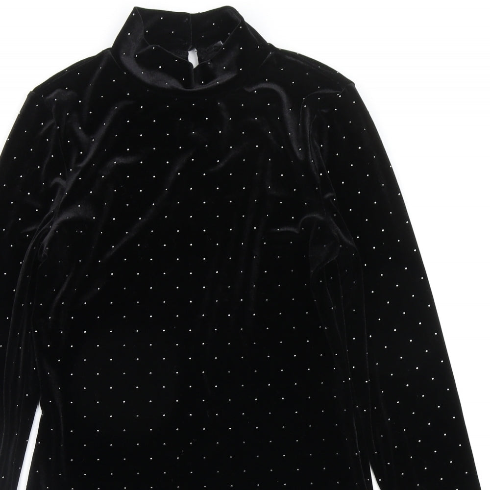 Primark Womens Black Polka Dot  Bodysuit One-Piece Size 12