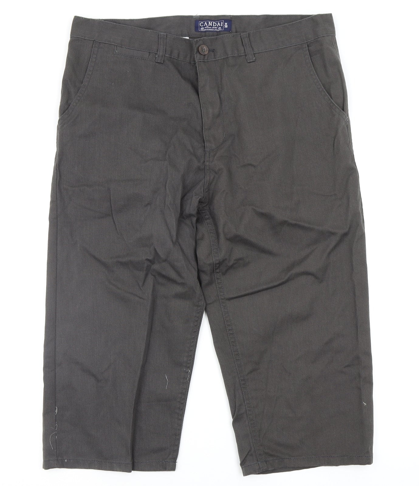 canda Mens Grey   Capri Trousers Size 38 in L20 in