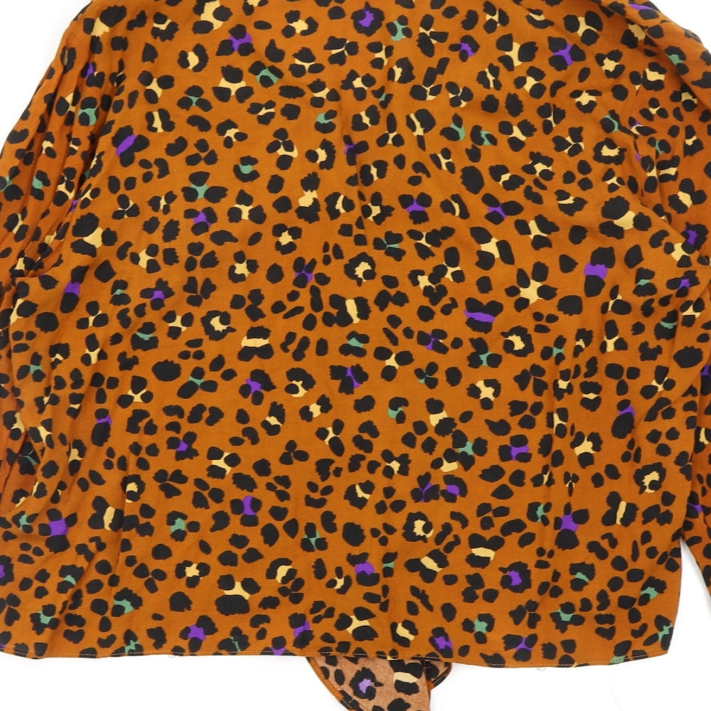 Primark Womens Multicoloured Animal Print  Basic Button-Up Size 16