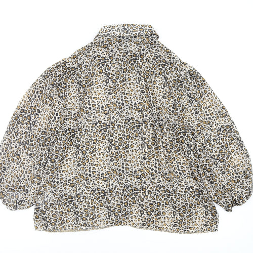Primark Womens Multicoloured Animal Print  Basic Button-Up Size 16
