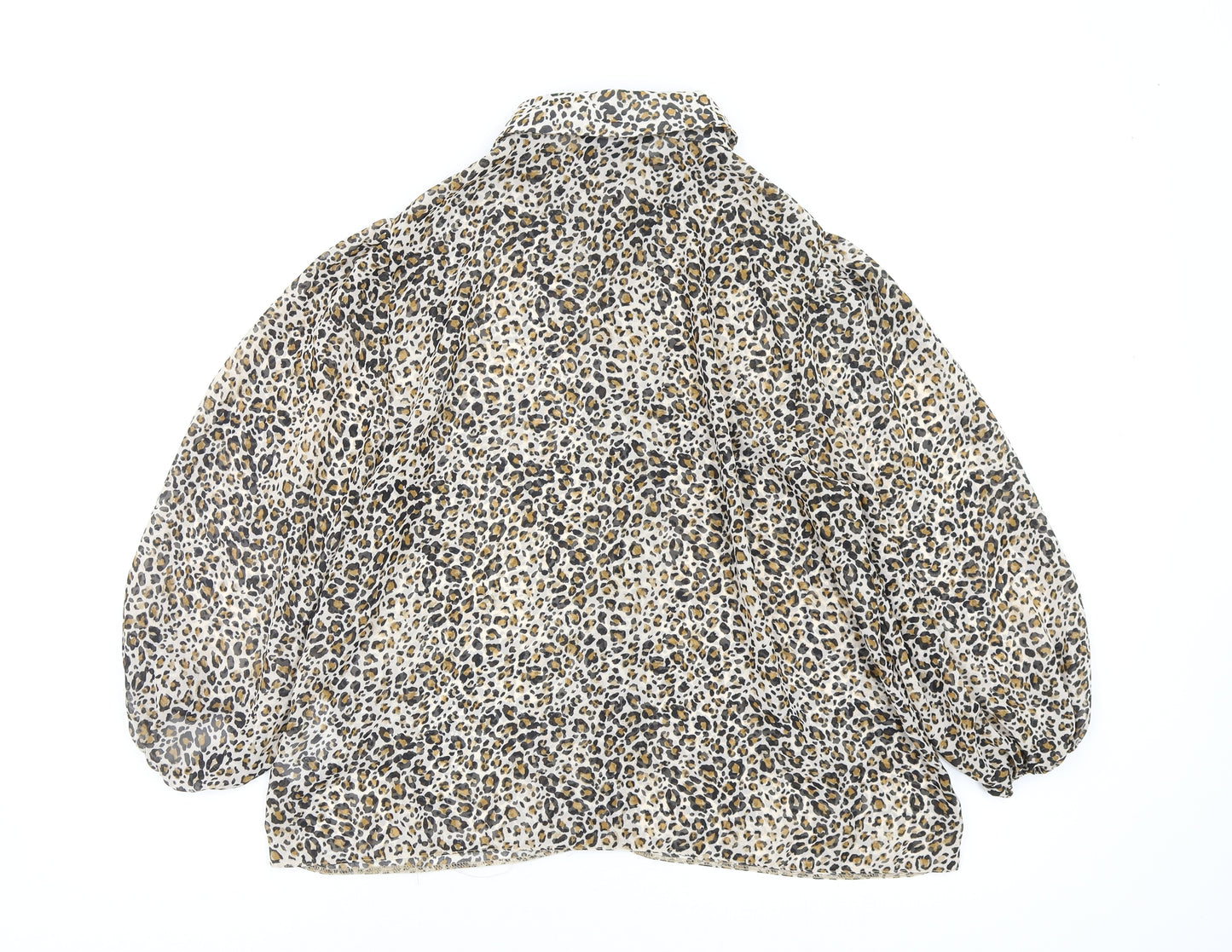 Primark Womens Multicoloured Animal Print  Basic Button-Up Size 16