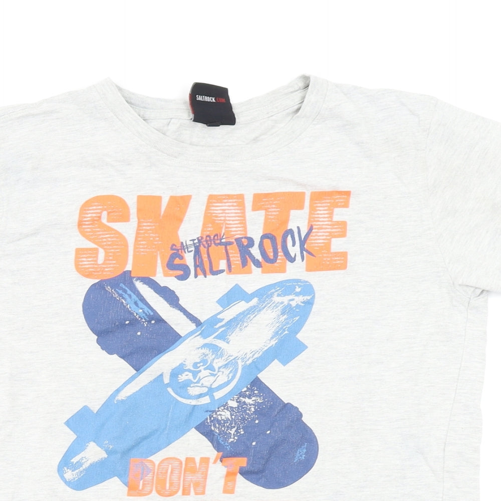 Saltrock Boys Grey   Basic T-Shirt Size 11-12 Years