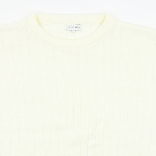 In the Style Womens White   Pullover Jumper Size 14