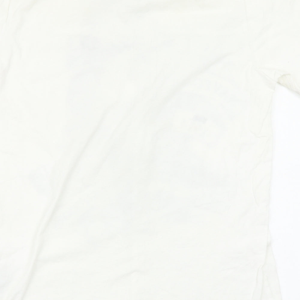 Nike Mens White Geometric   T-Shirt Size L