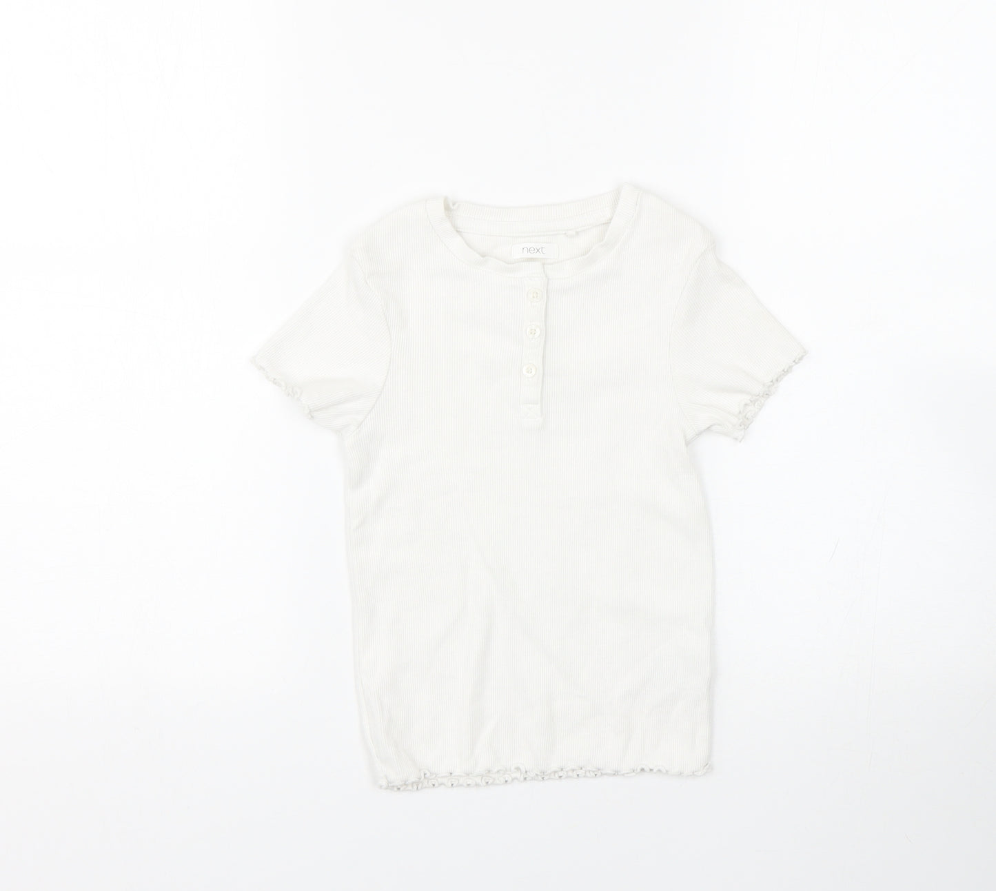 NEXT Girls White   Basic T-Shirt Size 6 Years