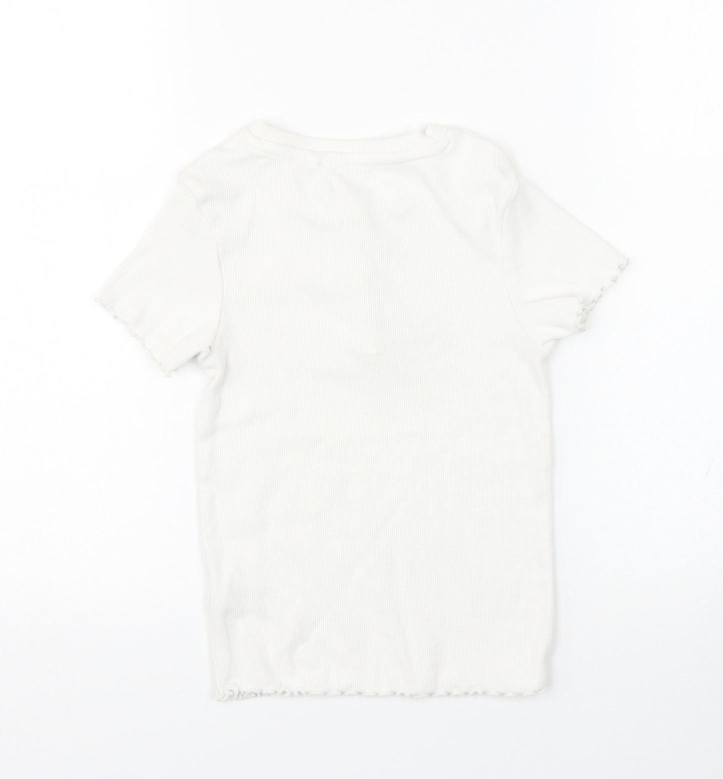 NEXT Girls White   Basic T-Shirt Size 6 Years