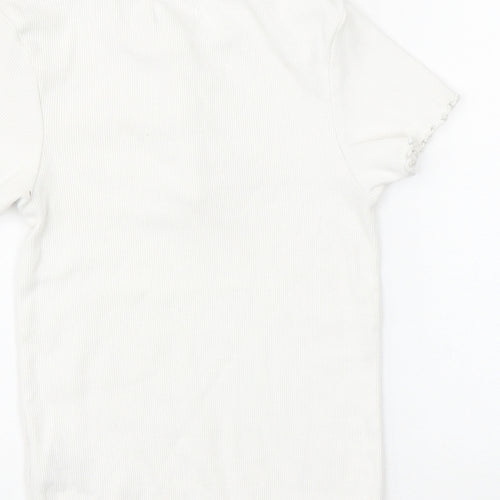 NEXT Girls White   Basic T-Shirt Size 6 Years
