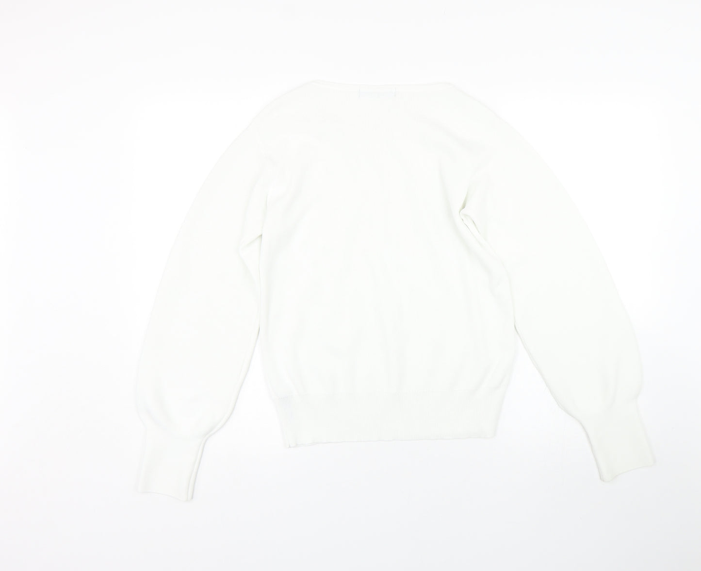 M&S Womens White   Pullover Jumper Size 12