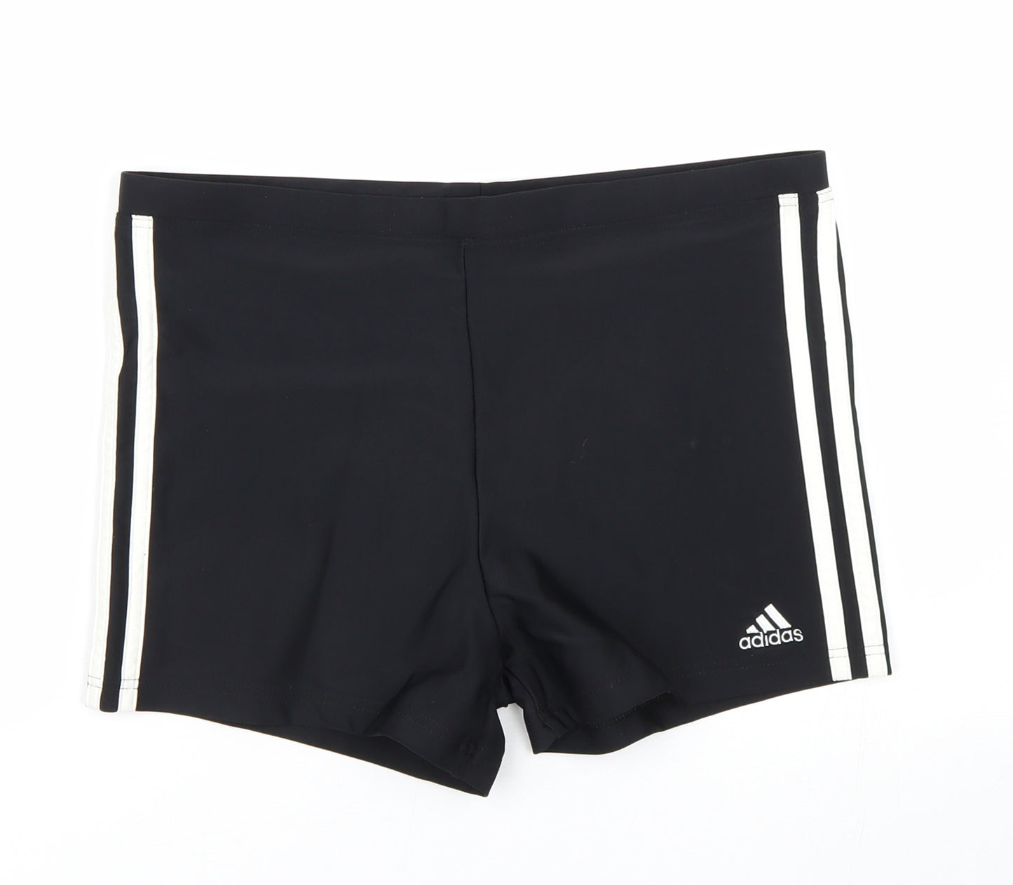 adidas Womens Black Striped  Compression Shorts Size 8