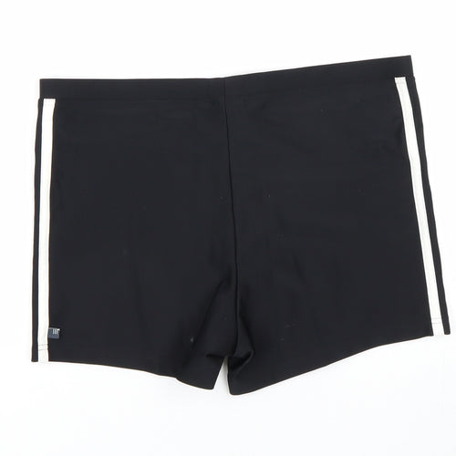 adidas Womens Black Striped  Compression Shorts Size 8