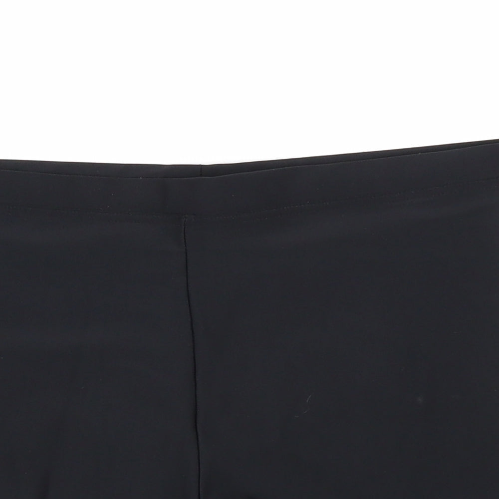 adidas Womens Black Striped  Compression Shorts Size 8