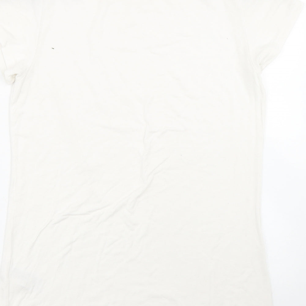Very Womens White   Basic T-Shirt Size 12