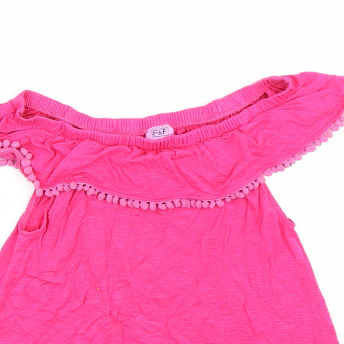 F&F Girls Pink   Basic T-Shirt Size 7-8 Years
