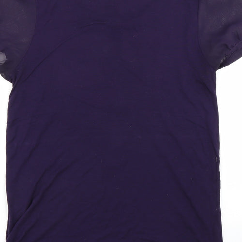 Warehouse Womens Purple   Basic T-Shirt Size 12