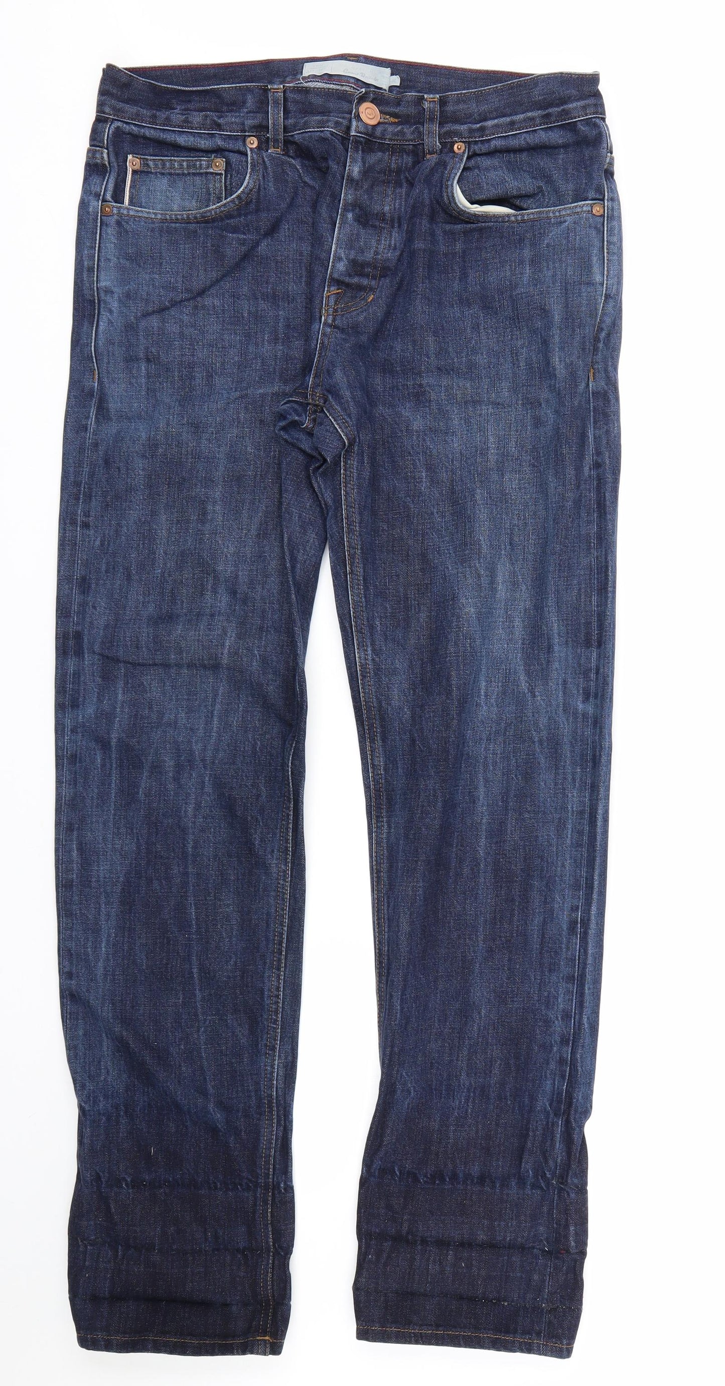 NEXT Mens Blue  Denim Straight Jeans Size 34 L31 in