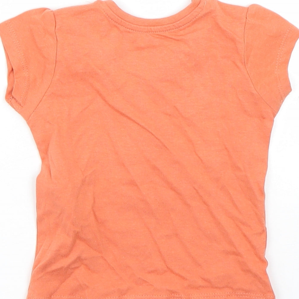 Primark Girls Orange   Basic T-Shirt Size 6-9 Months