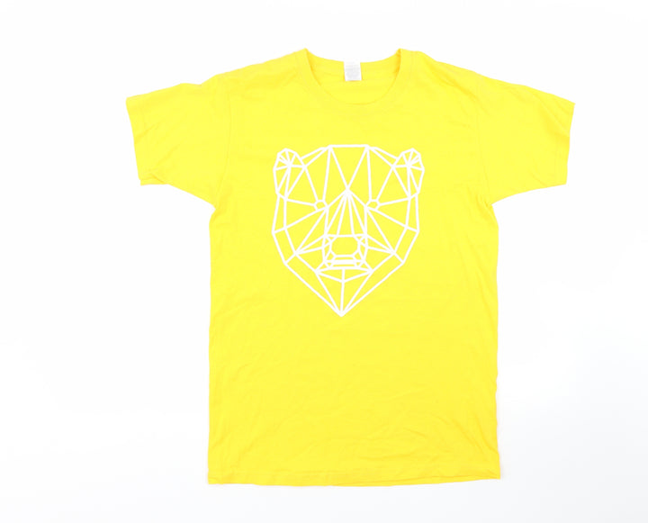 Fruit of the Loom Mens Yellow T-Shirt Size S - Dan TDM