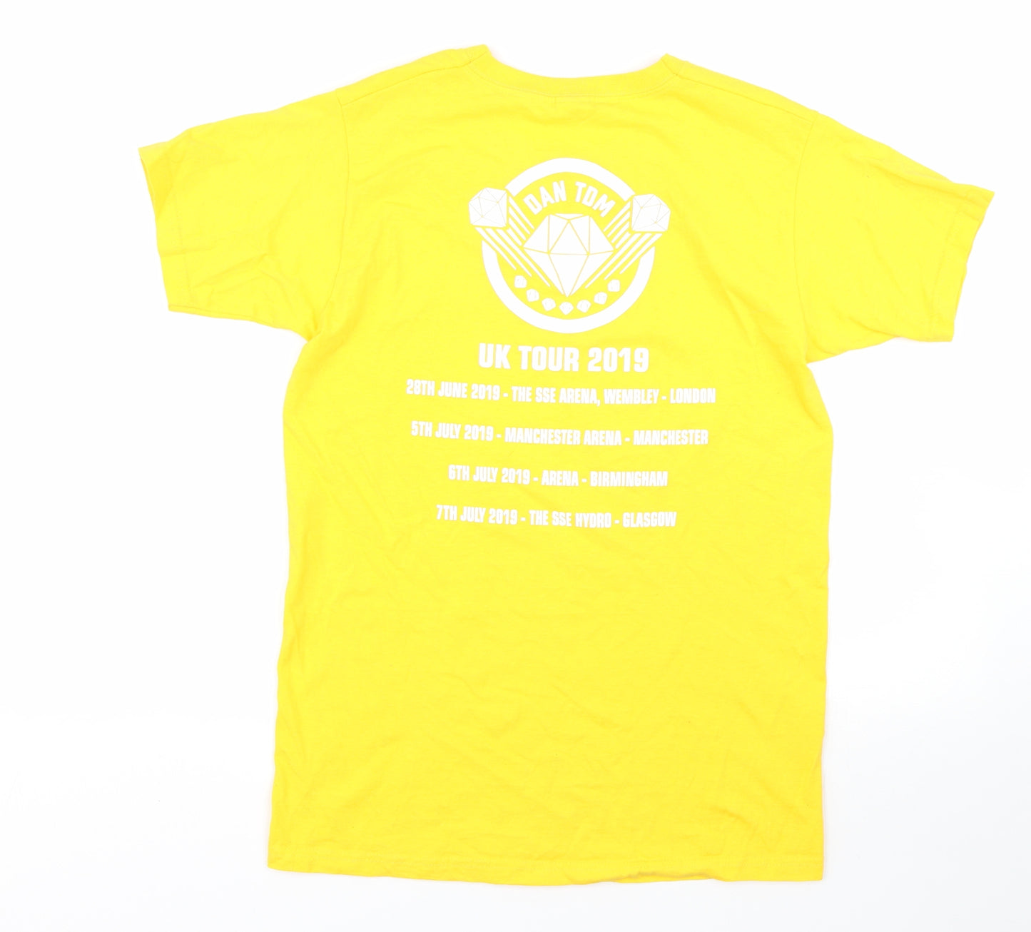 Fruit of the Loom Mens Yellow    T-Shirt Size S  - Dan TDM