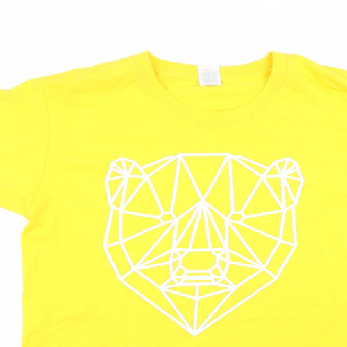 Fruit of the Loom Mens Yellow    T-Shirt Size S  - Dan TDM