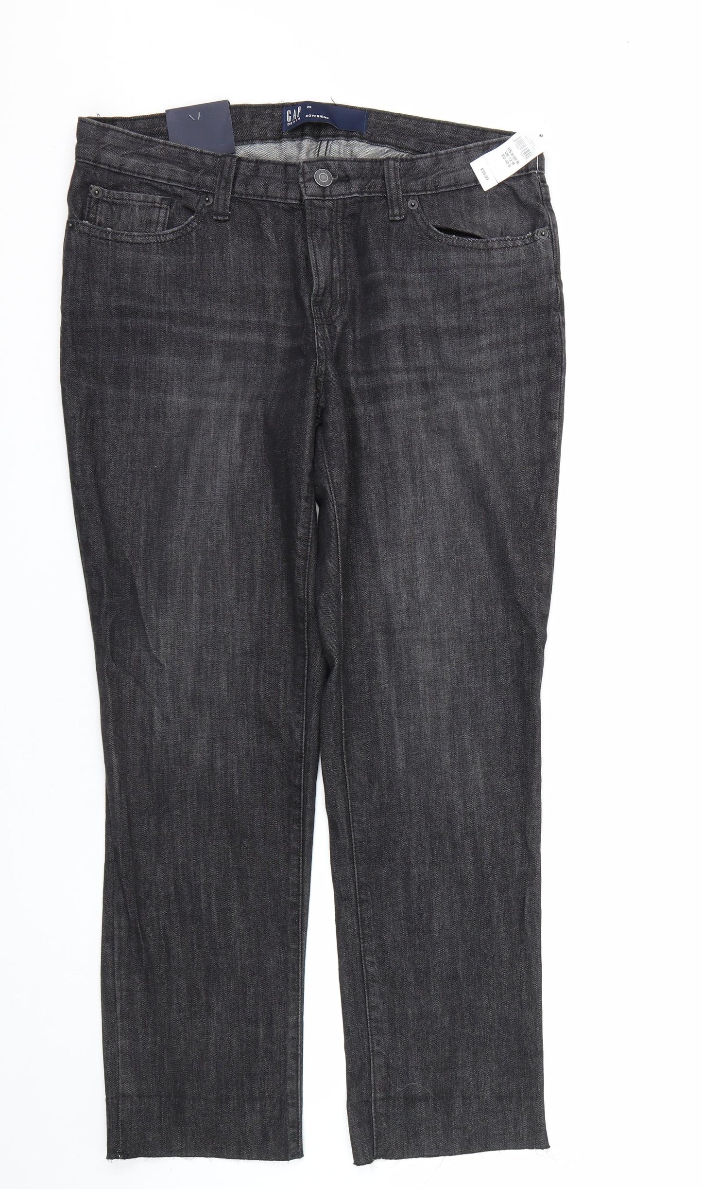 Gap Womens Black  Denim Boyfriend Jeans Size 29 L27 in