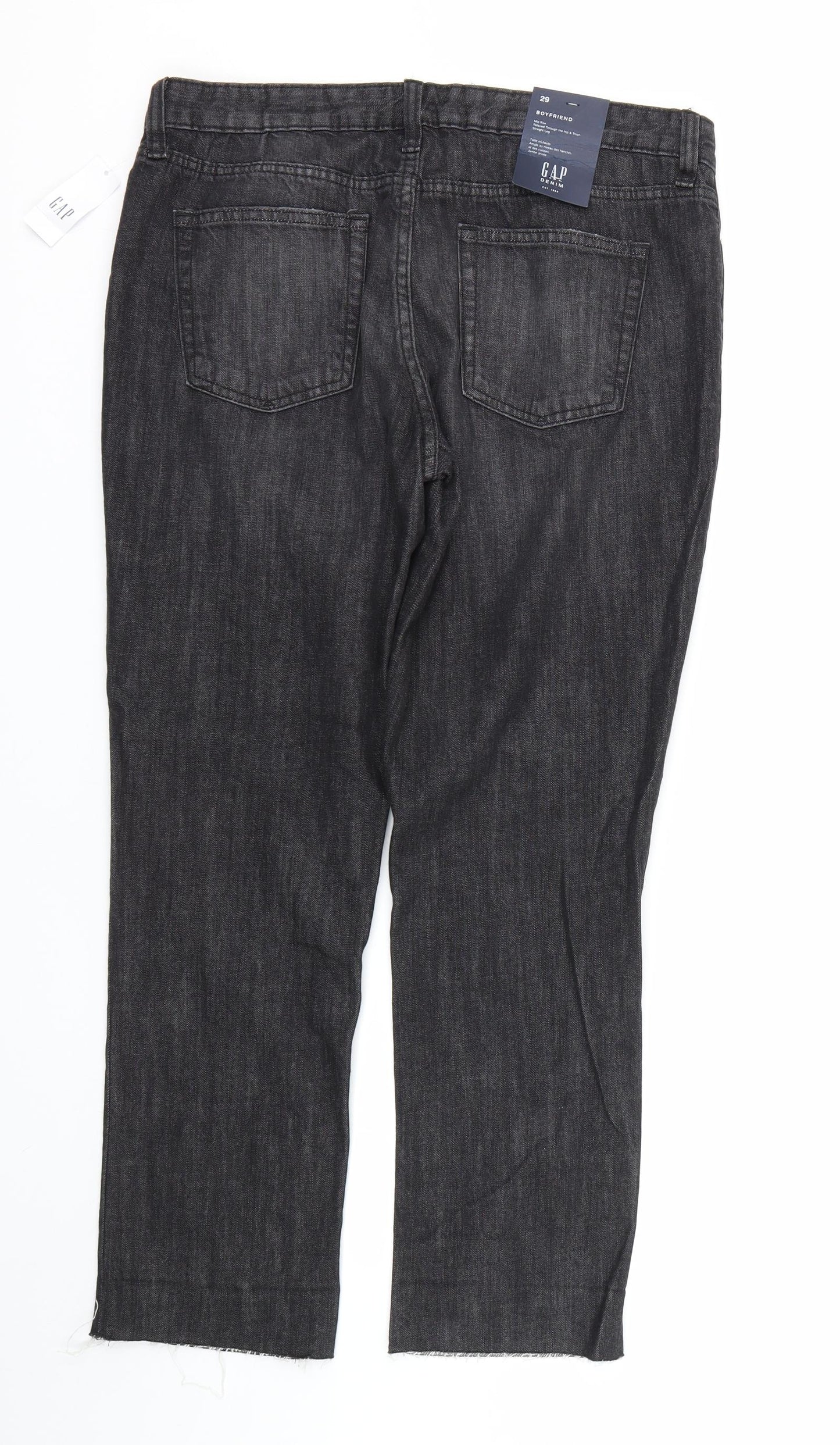Gap Womens Black  Denim Boyfriend Jeans Size 29 L27 in