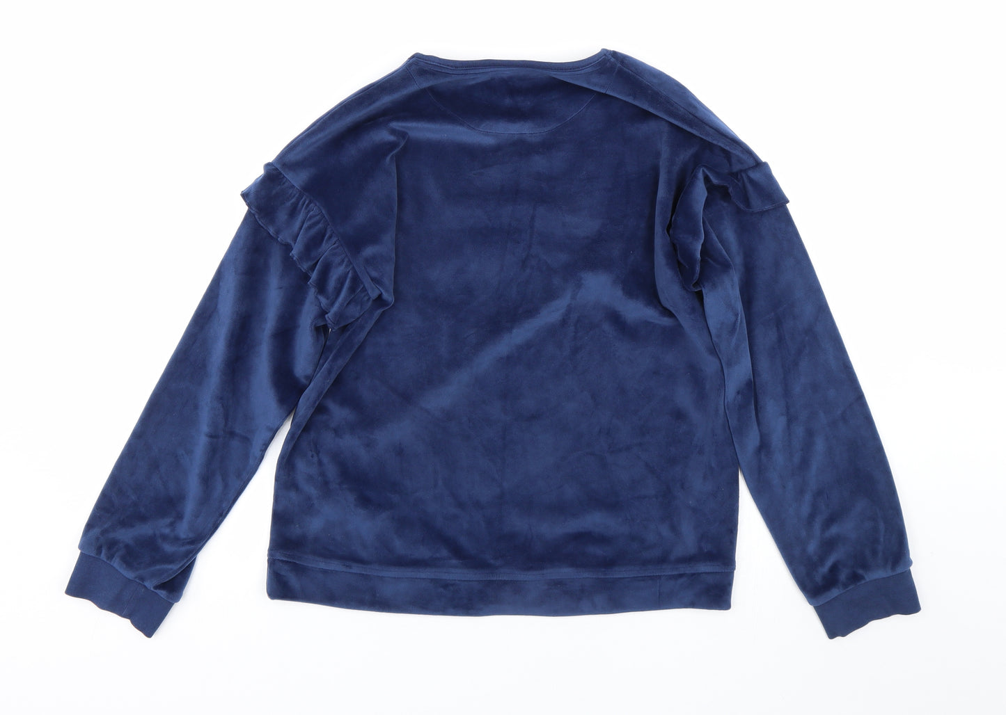 M&S Girls Blue  Velour Top Pyjama Top Size 13-14 Years