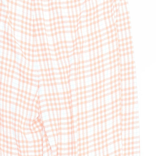 F&F Womens Orange Plaid  Cropped Trousers Size 18 L20 in