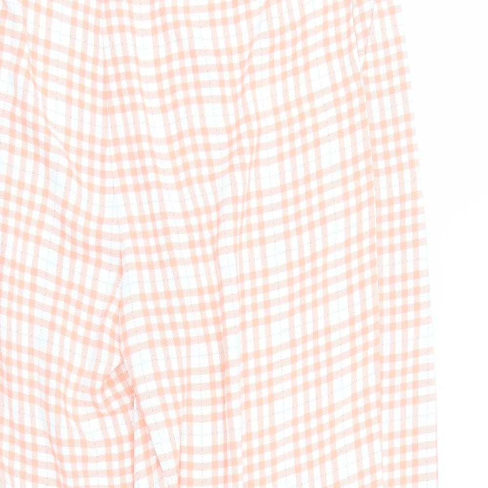 F&F Womens Orange Plaid  Cropped Trousers Size 18 L20 in